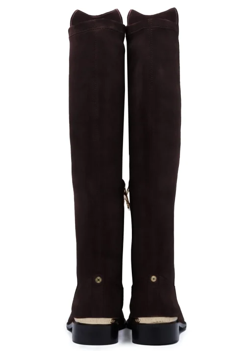 Albany Knee Boot (Chocolate Suede)