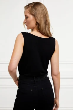 Boat Neck Vest (Black)