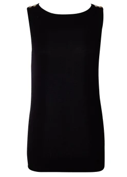 Boat Neck Vest (Black)