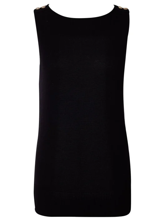 Boat Neck Vest (Black)