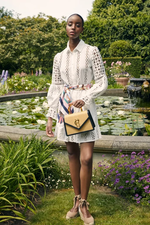 Broderie Lace Dress (White)