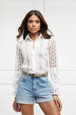 Broderie Lace Shirt (White)