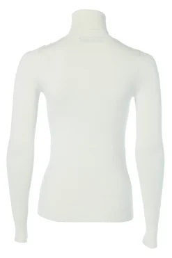 Buttoned Knit Roll Neck (Cream)