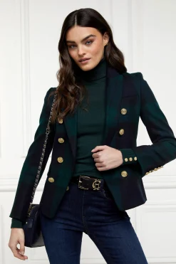 Buttoned Knit Roll Neck (Deep Emerald)