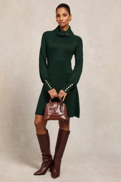 Chamonix Fit & Flare Dress (Deep Emerald)