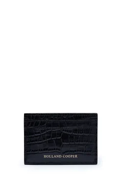 Chelsea Card Holder (Black Croc)