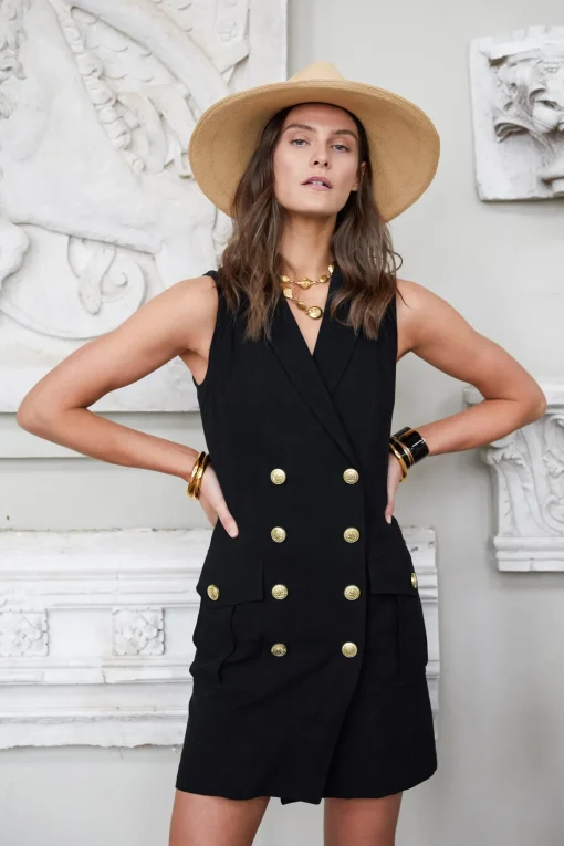 Chelsea Dress (Black Linen)