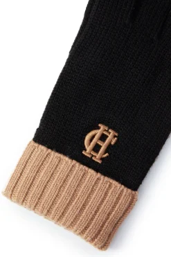 Chelsea Logo Knitted Gloves (Tan Black)