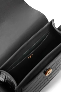 Chelsea Saddle Bag (Black Croc)
