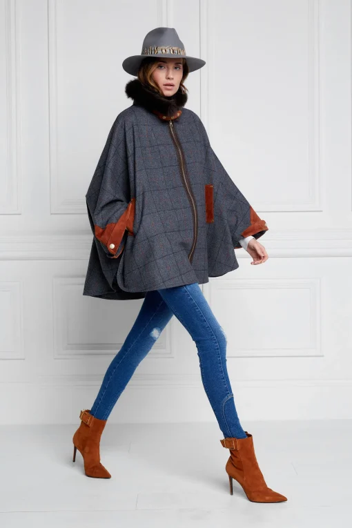 Chiltern Cape (Mid Blue Check)