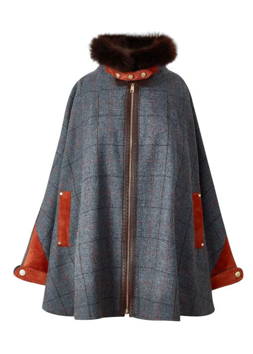 Chiltern Cape (Mid Blue Check)