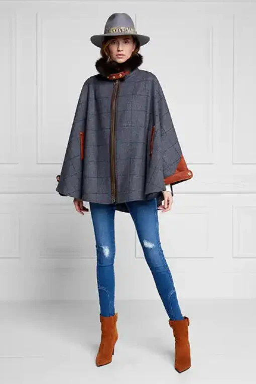 Chiltern Cape (Mid Blue Check)