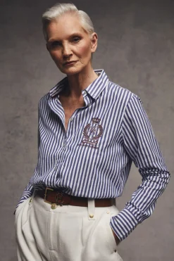 Classic Button Down Shirt (Navy Stripe)
