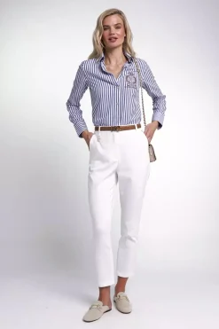 Classic Button Down Shirt (Navy Stripe)