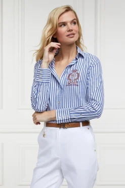 Classic Button Down Shirt (Navy Stripe)