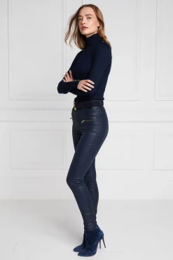 Coated Jodhpur Jean (Navy)