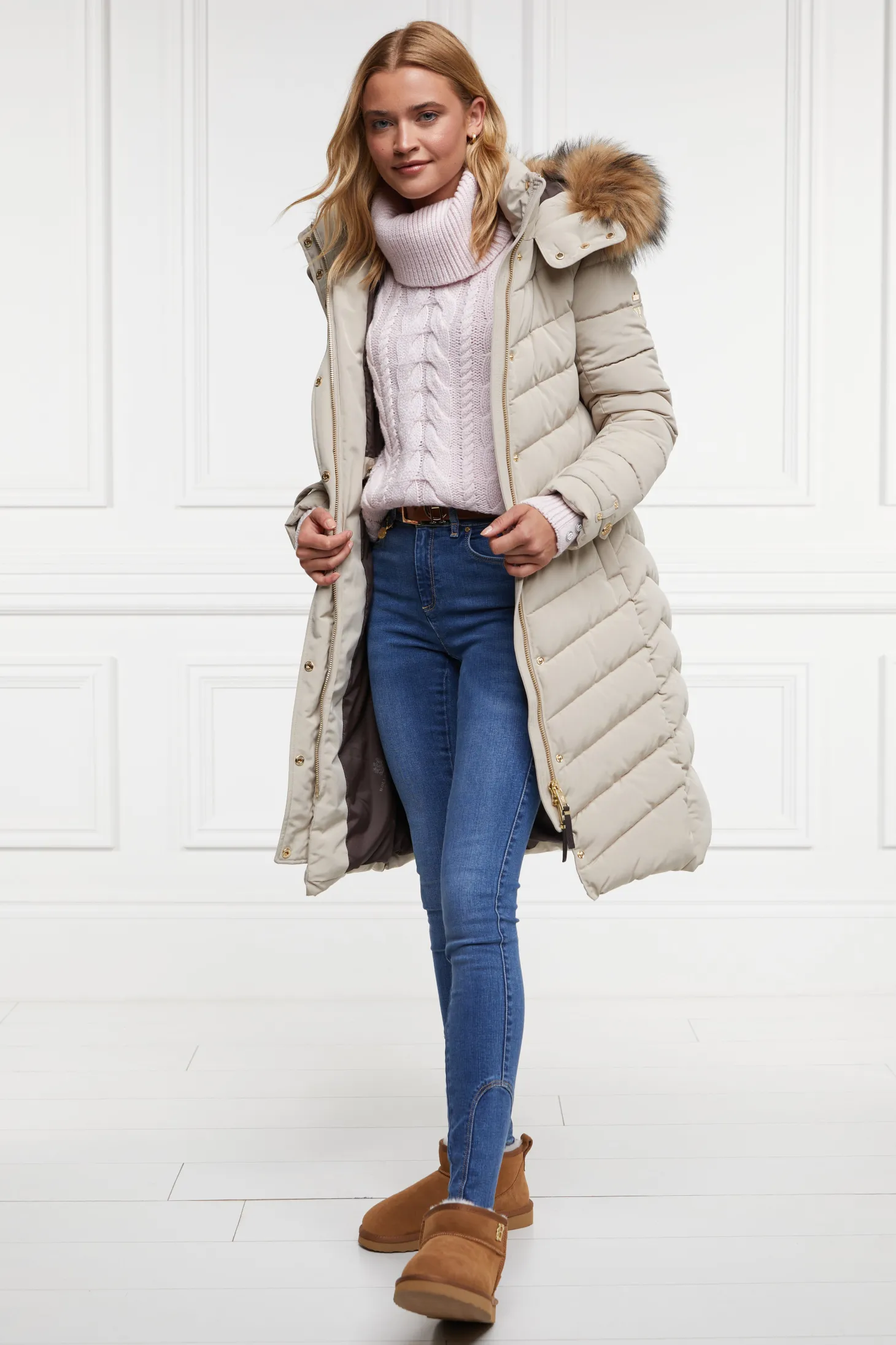 Corded Roll Neck Knit (Ice Pink)