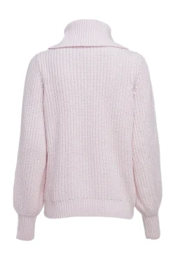 Corded Roll Neck Knit (Ice Pink)