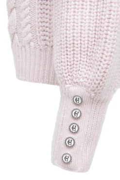 Corded Roll Neck Knit (Ice Pink)