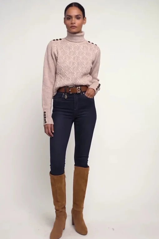 Cotswold Roll Neck Knit (Oatmeal)