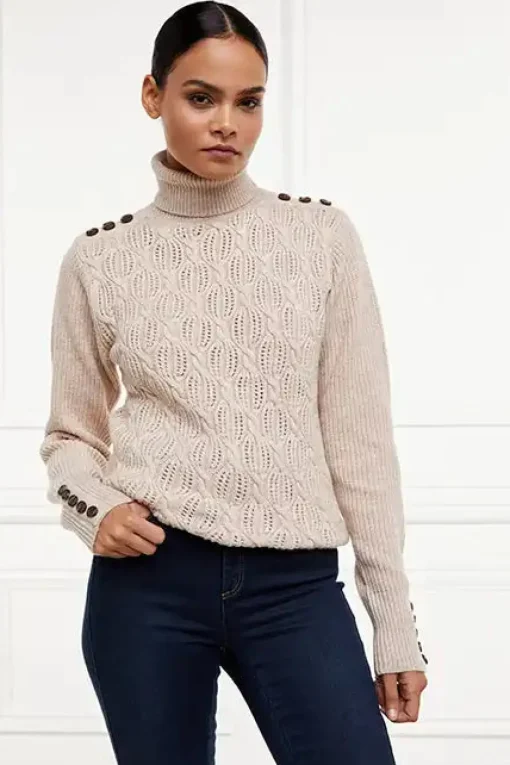 Cotswold Roll Neck Knit (Oatmeal)