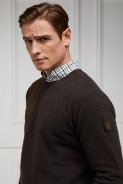 Country Crew Neck Knit (Chocolate)