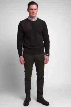 Country Crew Neck Knit (Chocolate)