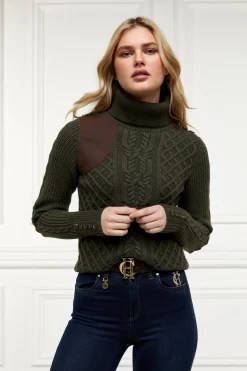Country Roll Neck Knit (Forest Green)