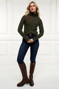 Country Roll Neck Knit (Forest Green)