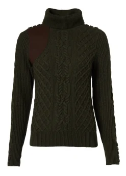 Country Roll Neck Knit (Forest Green)
