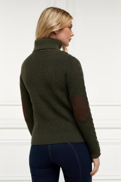 Country Roll Neck Knit (Forest Green)