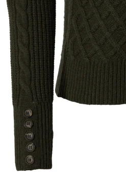Country Roll Neck Knit (Forest Green)