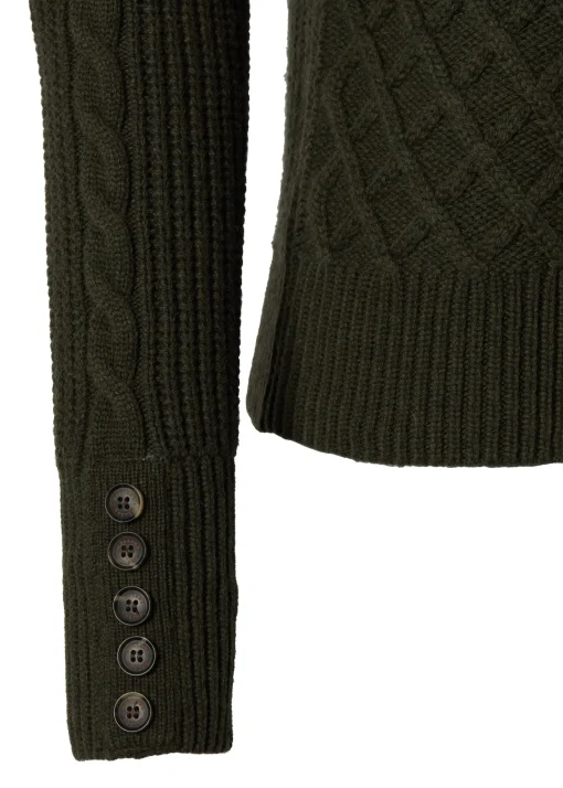 Country Roll Neck Knit (Forest Green)