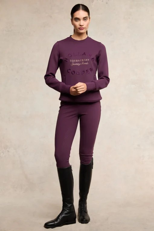 Crystal Crew Neck Sweat (Aubergine)