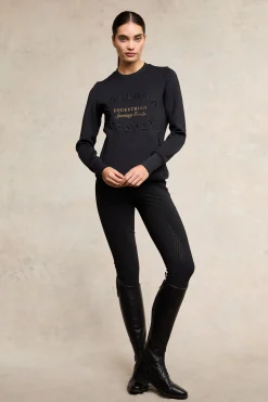 Crystal Crew Neck Sweat (Black)