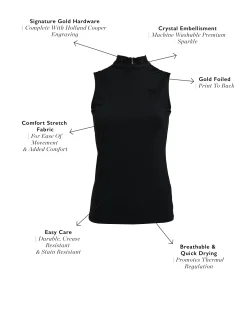 Crystal Sleeveless Base Layer (Black)