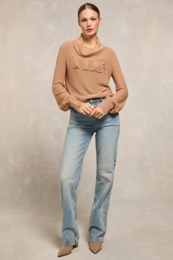 Daisy Roll Neck Knit (Camel)
