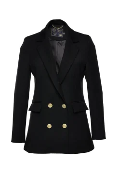Double Breasted Blazer (Black Linen)