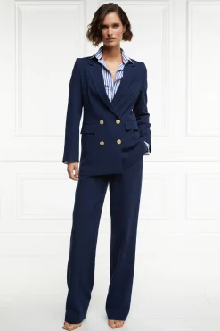 Double Breasted Blazer (Navy Linen)