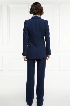 Double Breasted Blazer (Navy Linen)