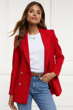 Double Breasted Blazer (Red Barathea)