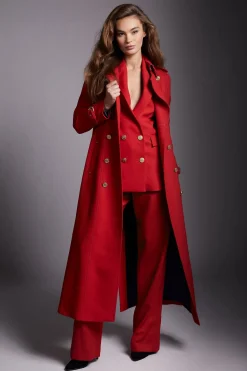 Double Breasted Blazer (Red Barathea)