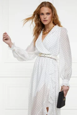 Ellisa Maxi Dress (Ecru Polka Dot)