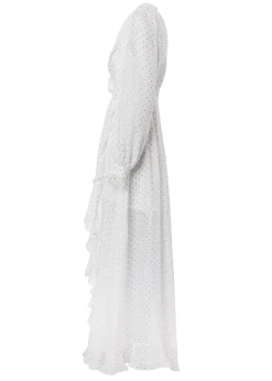 Ellisa Maxi Dress (Ecru Polka Dot)
