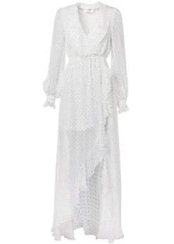 Ellisa Maxi Dress (Ecru Polka Dot)