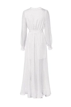 Ellisa Maxi Dress (Ecru Polka Dot)