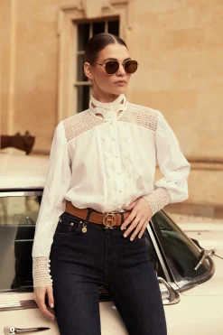 Featherton Lace Shirt (White)