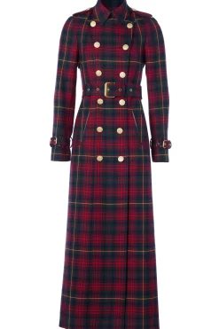 Full Length Marlborough Trench Coat (Logan Tartan)
