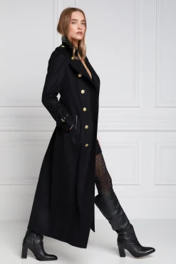 Full Length Marlborough Trench Coat (Soft Black)