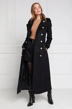 Full Length Marlborough Trench Coat (Soft Black)